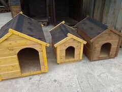 Деревянные будки для собак большие и маленькие