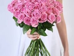 35 розовых роз Доставка