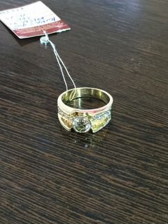 Кольцо золотое мужское с бриллиантами