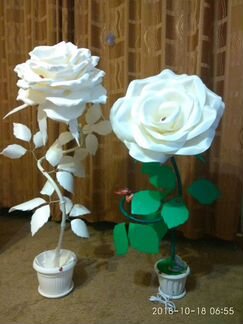 Изготовление ростовых роз и светильников из изолон