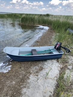 Лодка пластиковая с мотором