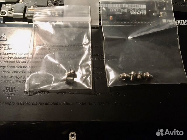 Болтики HDD macbook