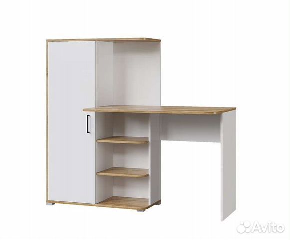 Письменный стол Лайт 1420 белый/дуб золотой