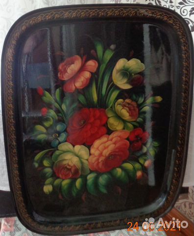 Поднос металлический Жостово