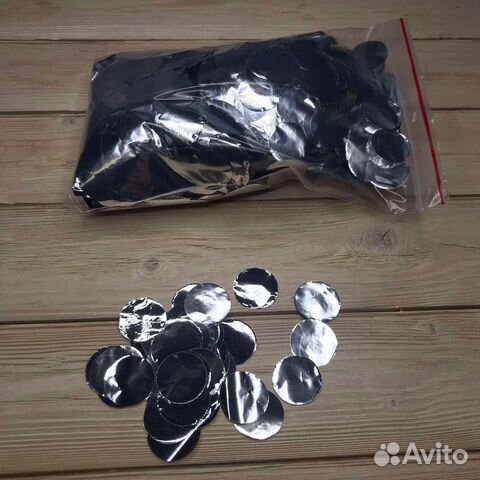 Конфетти круглое серебро