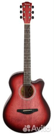 Гитара акустическая с анкером Shinobi B-1/RD