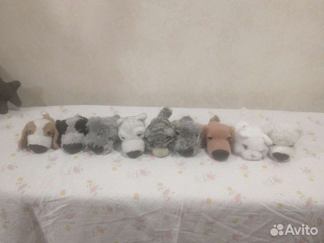Мягкие игрушки щенки и котята