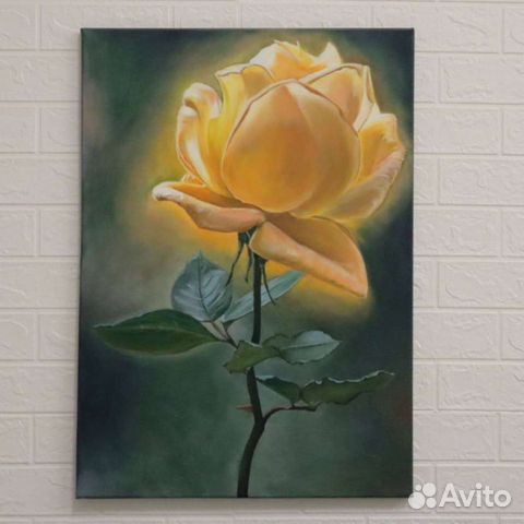 Роза картина маслом