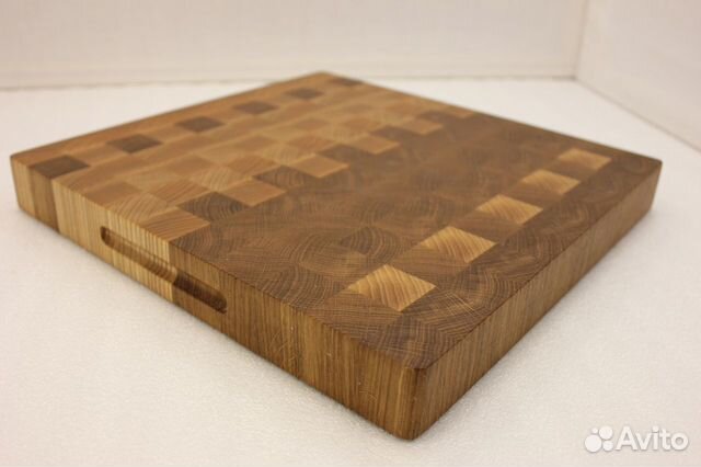 Дубовая торцевая разделочная доска