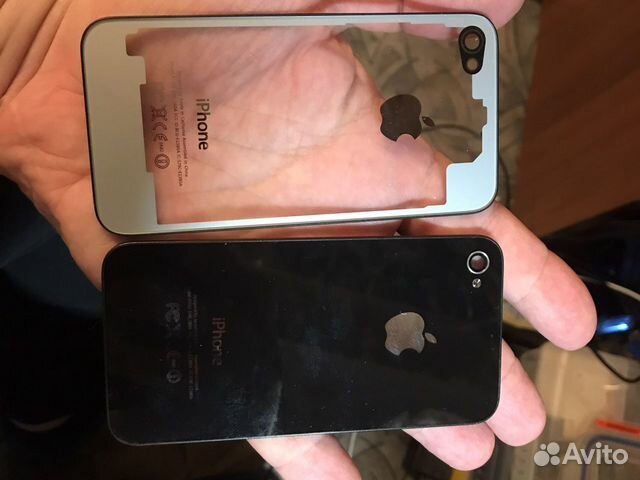 Задняя крышка iPhone 4-4s, черная