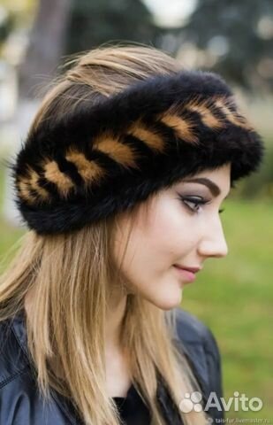 Норковая повязка на голову