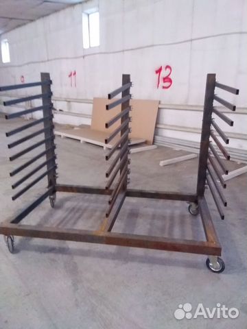 Стеллажи для сушки окрашенных щитов