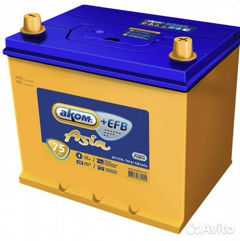 Аккумулятор 6ст-75 Akom Asia
