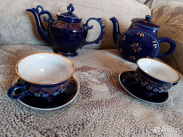 Набор фарфор СССР винтаж кобальт