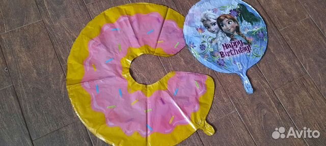 Фольгированный шар пончик Холодное сердце эльза