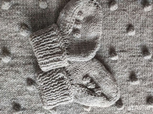 Плед детский вязаный комплект ручная работа