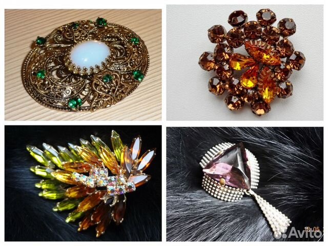 Брошь винтаж. СССР. Чехия