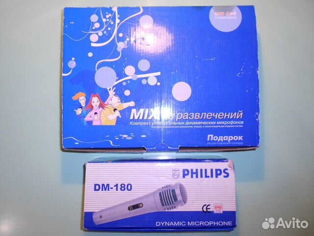 Микрофоны BBK DM-998 комплект 2шт и Philips DM-180