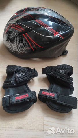 Шлем велосипедный новый, велошлем и защита на руки