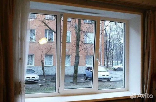 Окно трехстворчатое