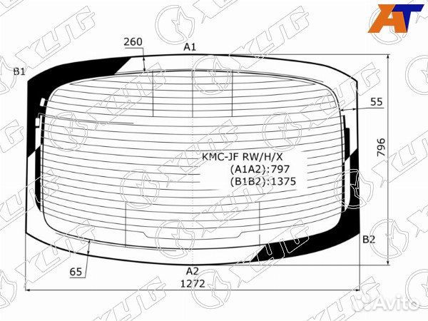 Стекло заднее KIA optima