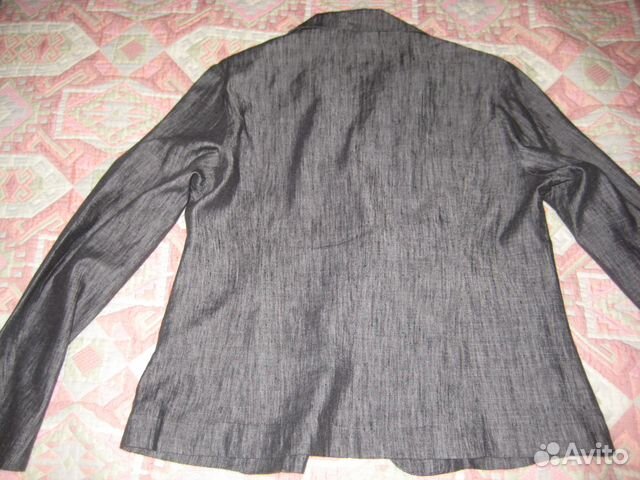 Классный летний пиджак Европа, р. 48 вискоза + лен