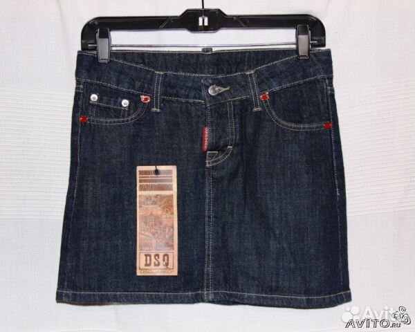 Новая джинсовая юбка Dsquired с дельфинами Новая джинсовая юбка Dsquired с дельфинами