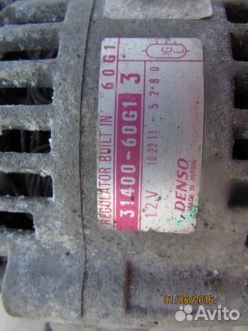 Генератор suzuki Baleno 31400-60G1 бу