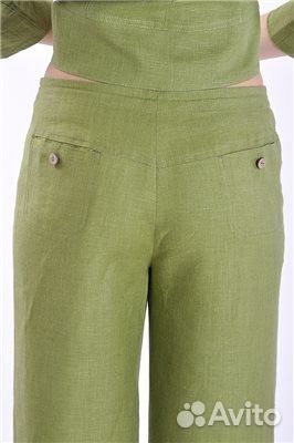 Льняные брючки размер 52 цвет бордо Льняные брючки размер 52 цвет бордо