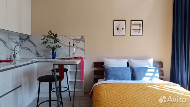 

Квартира-студия, 28 м², 2 кровати