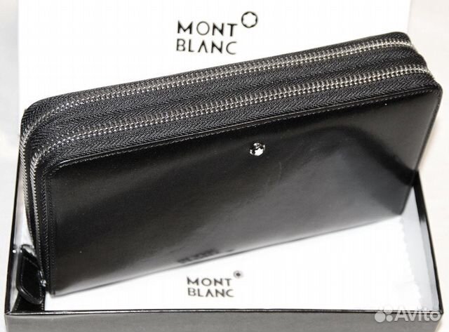 Мужской кожаный клатч Montblanc люкс black new 2X Мужской кожаный клатч Montblanc люкс black new 2X
