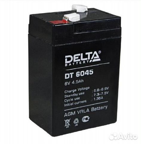 88612025302 Аккумуляторная батарея 6V 4.5Ah Delta DT6045