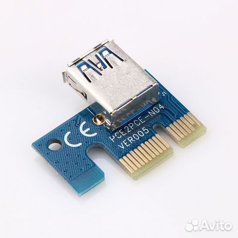 Райзер PCI-E 16X в PCI-E 1X (ver.006C) Райзер PCI-E 16X в PCI-E 1X (ver.006C)