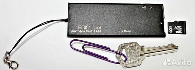 Диктофон профессиональный Edic-mini Card 16 A95