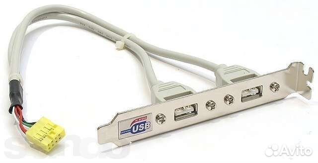 Планка USB 2.0 - 2 порта на заднюю стенку пк