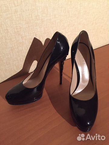Туфли Casadei чёрные лакированная кожа, хорошее со Туфли Casadei чёрные лакированная кожа, хорошее со