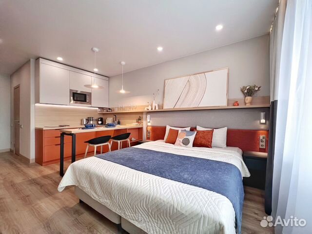 

Квартира-студия, 27 м², 2 кровати