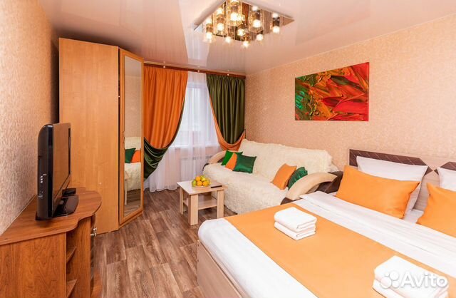 

1-к. квартира, 43 м², 2 кровати