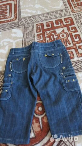 Бриджы джинсовые на флисе