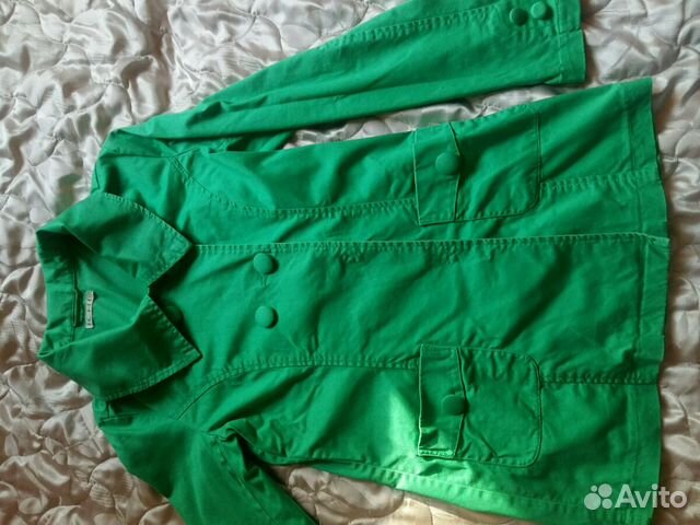 Пальто ichi тренч полупальто плащ зеленый