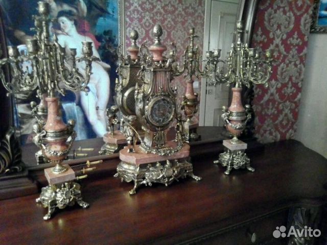 Каминный набор. Бронза