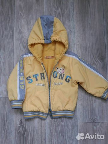 Куртка, ветровка на флисе, 74 размер
