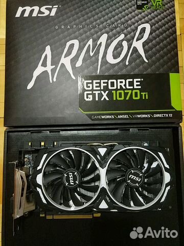 Видеокарта MSI GeForce GTX 1070Ti Ti Armor