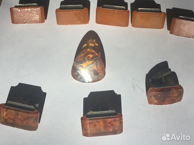 Запонки с янтарём,серебро, СССР Запонки с янтарём,серебро, СССР