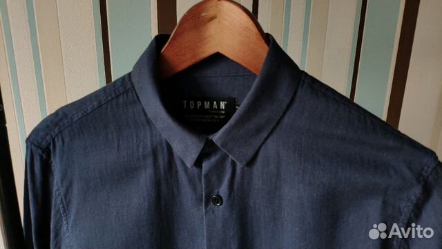 Синяя рубашка Topman