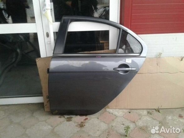 Дверь задняя левая Mitsubishi Lancer X серая Дверь задняя левая Mitsubishi Lancer X серая