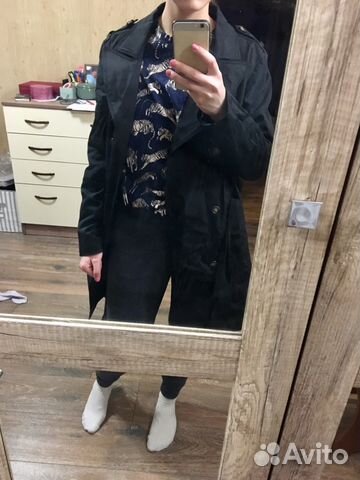 Плащ чёрный Zara L