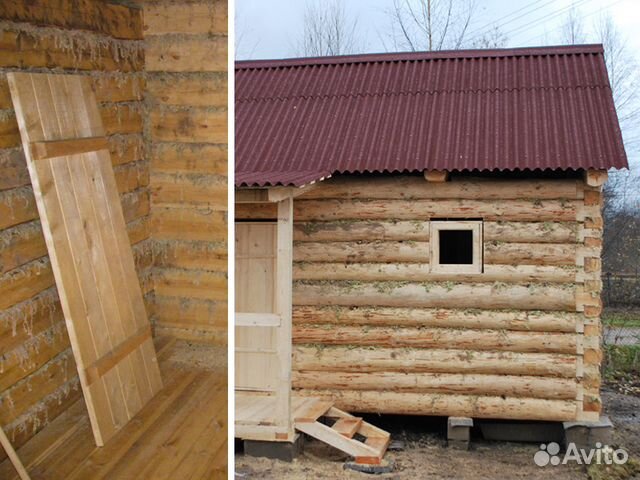 Бревенчатая баня 306х408 см, сруб ручной рубки Бревенчатая баня 306х408 см, сруб ручной рубки