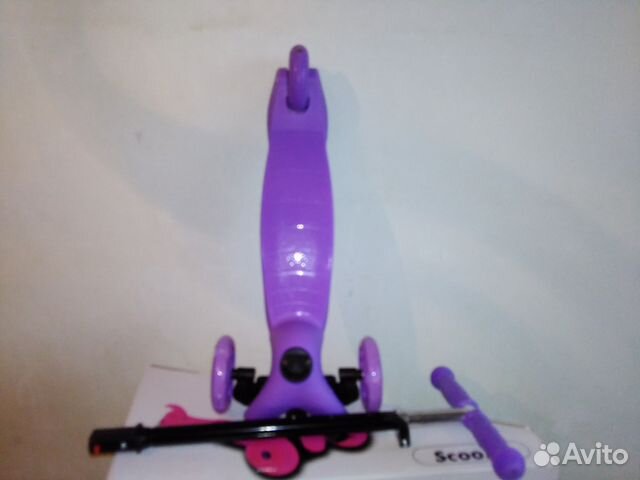 Самокат 3х колесный сиреневый от 2 до 4 лет