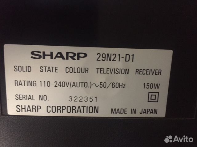 Sharp 29дюймов Япония
